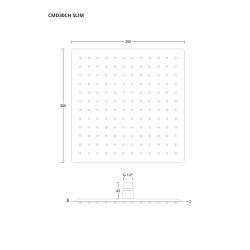 CMD30 SLIM Square Shower Head 30 cm