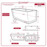 INTERO E240 Right Corner Bathtub with Wide Rim