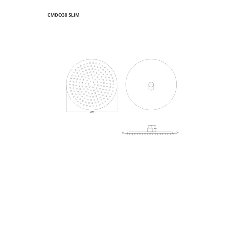 CMDO30S Round Shower Head 30 cm