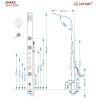 SNAKE LED Steel Shower Panel
