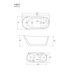 ESTELLA E302 Freestanding Bathtub
