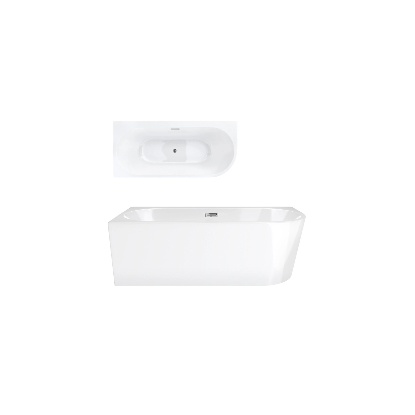 INTERO E240 Left Corner Bathtub with Wide Rim