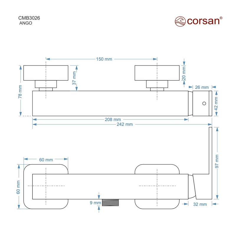 ANGO CMB3026 Shower Mixer Tap