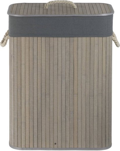 Bamboo basket Koszoplotka with lining for laundry Koszoplotka gray 45x28x61h