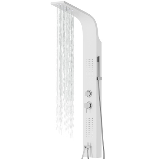 Corsan ALTO shower panel Mixer WhiteLED rain shower Spout