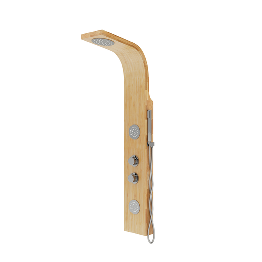 Corsan BALI shower panel Mixer Bamboo wood