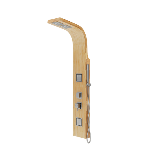 Corsan BAO shower panel Mixer Bamboo wood