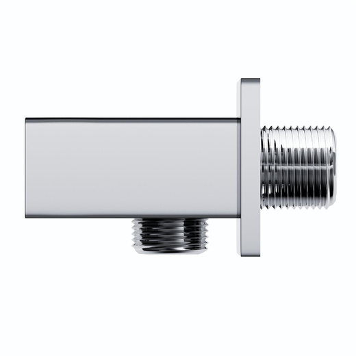 Corsan CMU041CH wall-mounted handheld shower holder with integrated hose connection Chrome