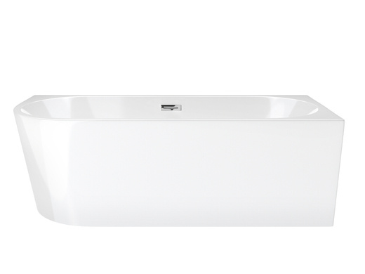 Corsan INTERO freestanding corner bathtub SLIM 150 x 75 Right-hand installation click-clack plug Chrome