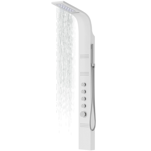 Corsan LED CASCADE shower panel Mixer White LED rain shower