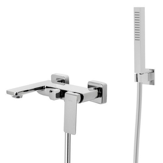 Corsan TRINO CMB7141CH wall-mounted bathtub faucet with a shower set