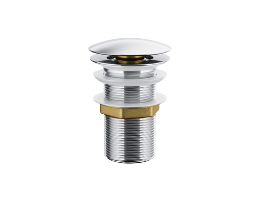 Corsan click-clack round washbasin plug, chrome-plated