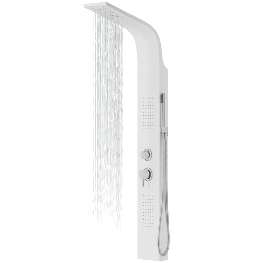 Shower Panel Corsan ALTO Mixer White LED Rainshower
