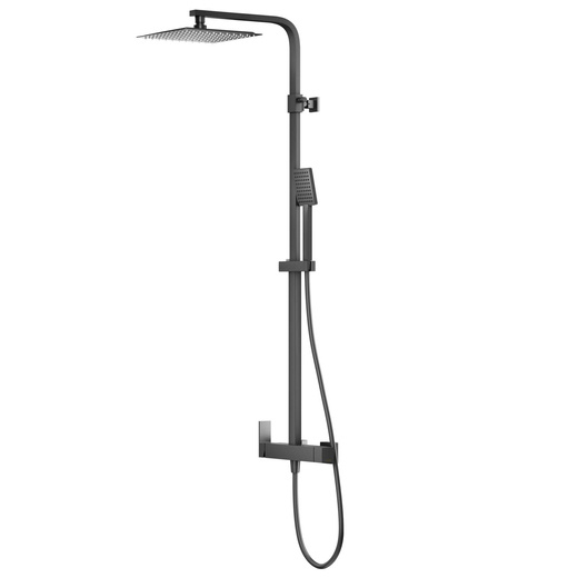 Shower set Corsan ANGO shower column Rain shower 25cm Black