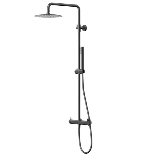 Shower set Corsan LUGO shower column Rain shower 25cm Black