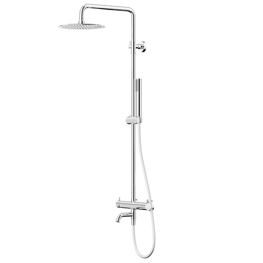 Shower set Corsan LUGO shower column Rain shower 25cm Swivel spout Chrome