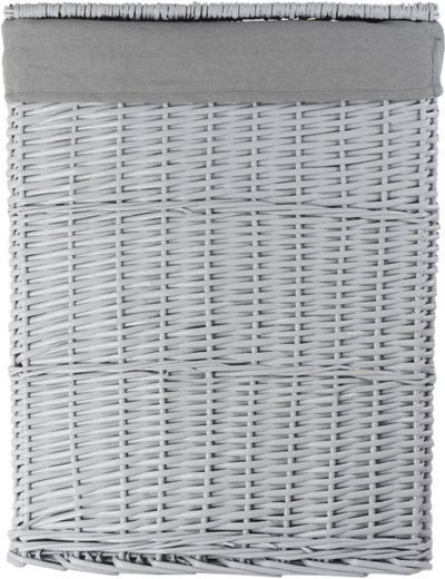 Wicker basket 715L GRAY Gray basket with gray lining