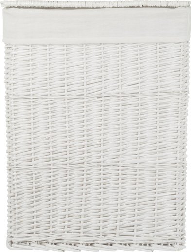 Wicker basket BIEL 715L ECRU White basket with white lining