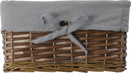 Wicker basket Koszoplotka wenge with lining 30x19x21h