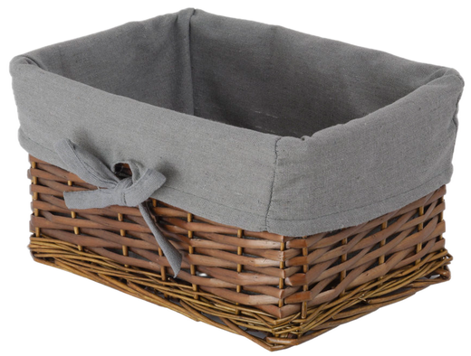 Wicker basket Koszoplotka wenge with lining 30x20x15h