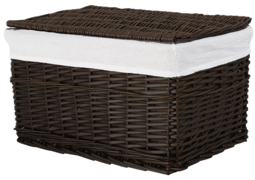 Wicker chest with lining Koszoplotka black wenge 58x43x35h