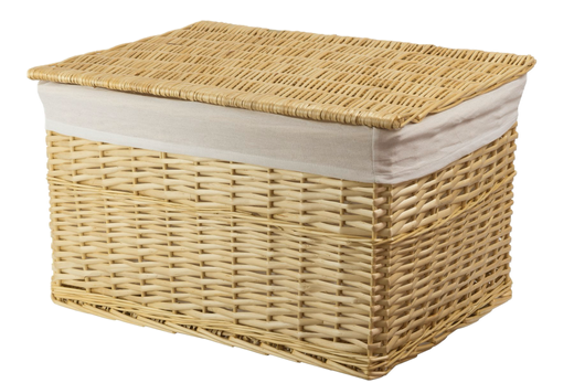 Wicker chest with lining Koszoplotka natural 52x36x30h