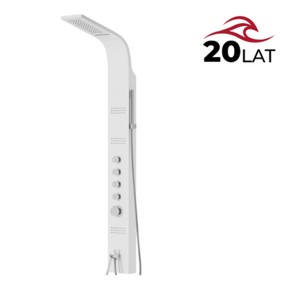 Corsan CASCADE shower panel Mixer White Spout