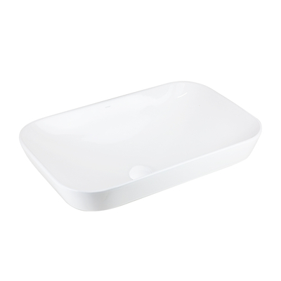 Umywalka nablatowa INTERO UC5580WH prostokątna 530x335x170 mm Biały korek