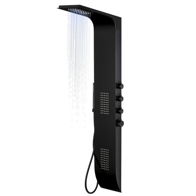 Corsan DUO shower panel Mixer Black LED rain shower