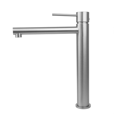 LUGO CMB7512BSL Tall Basin Mixer Tap Brushed Stainless Steel