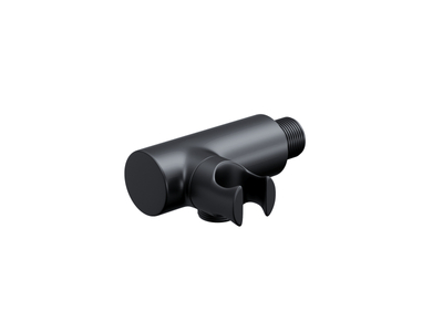 Corsan CMU169BL wall-mounted handheld shower holder with integrated hose connection Black