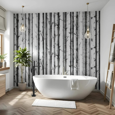 Corsan OLVENA freestanding bathtub 160 x 76 cm click-clack plug Black