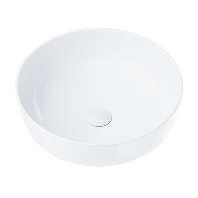 Umywalka nablatowa LUGO UC9988WH okrągła 415x135 mm z korkiem Klik-Klak białym