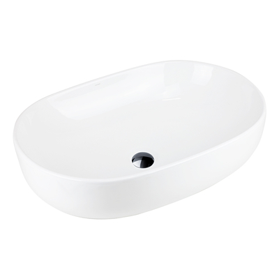 Umyvadlo na desku OLVENA UC5566BL 600x425x145mm Oválné Černé víko odtoku