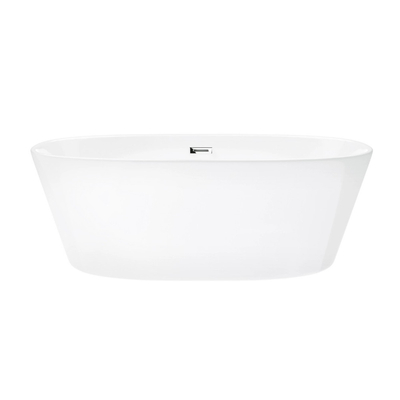 Corsan SALINA freestanding bathtub 160 x 75 cm click-clack plug Chrome