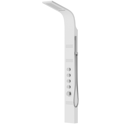 Corsan CASCADE Duschpaneel Thermostat Weiß