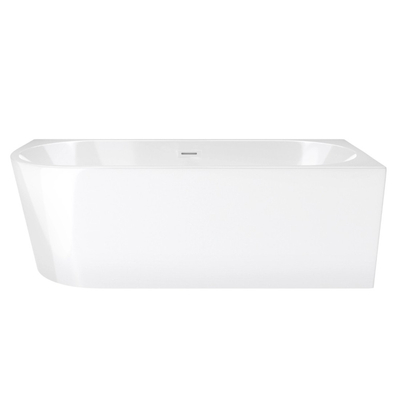 Corsan INTERO freistehende Eckbadewanne SLIM 150 x 75 Rechtsmontage Klick-Klack-Stöpsel Weiß