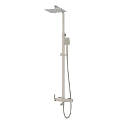 Sprchový stĺpik ANGO CMN02MBSLW Dažďová sprchová hlavica 25cm Otočná výlevka Nerez kefírovaná