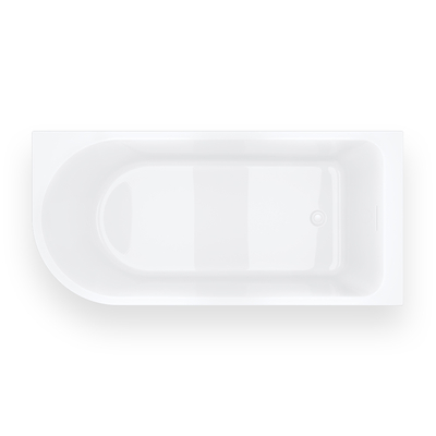 INVELIA V220XLPWH Kampinė vonia 170x80 cm Dešiniojo montavimas Click-Clack kamštis Balta