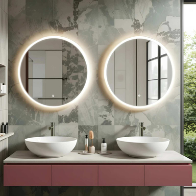 Lustro LED TONDO L0070A ze zmienną barwą 70 cm, akrylowa rama