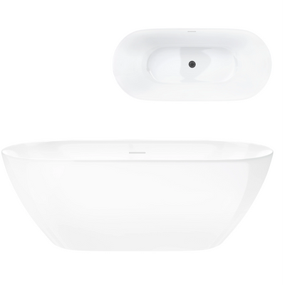 Freestanding bathtub OLVENA V041XLGM 170 cm Gunmetal