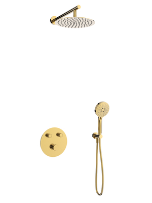 Corsan ANGO chrome shower set with a 25 cm rain shower, concealed tap and shower