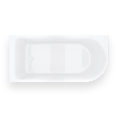 INVELIA V220XLLWH Corner Bath 170x80 cm Left-handed Installation Click-clack Waste White