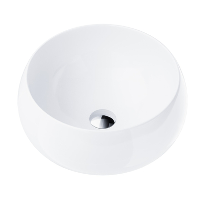 Umywalka nablatowa LUGO UC9926CH okrągła 400x400x160 mm z korkiem Klik-Klak chrom