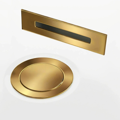 Bathtub set - click-clack plug with cover Brushed Gold