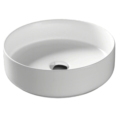 Umywalka nablatowa LUGO UC5665CH okrągła 360x120 mm z korkiem chrom