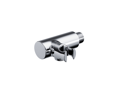 Corsan CMU169CH wall-mounted handheld shower holder with integrated hose connection Chrome