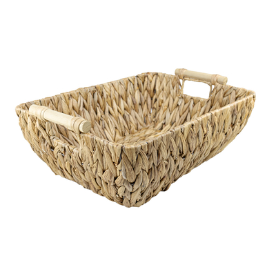 Korb aus Wasserhyazinthe mit Holzgriff RUKO 412A 44x34x15cm Koszoplotka
