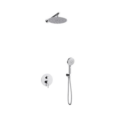 Corsan ANGO chrome shower set with a 25 cm rain shower, concealed tap and shower