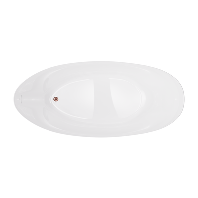 Freistehende Badewanne AVOLA V032XXLRG 180 cm Click-Clack-Stopfen Roségold